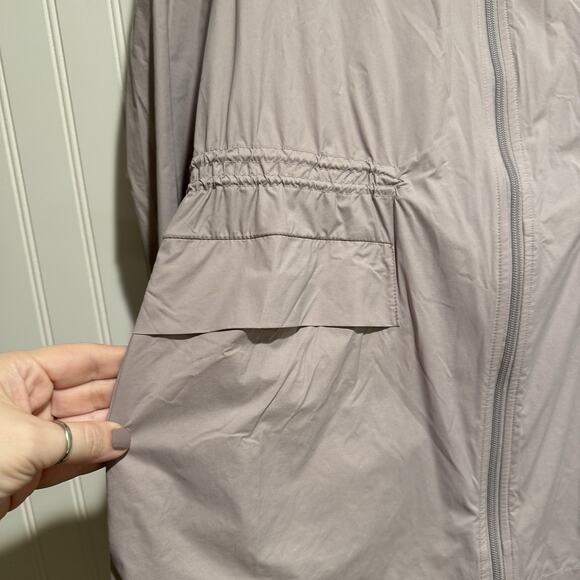 Calia Gray Woven Anorak Nylon Windbreaker Jacket Size Small - Picture 3 of 7